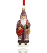 Modeled after antique chocolate molds but crafted of mouth-blown glass, the Gingerbread Santa ornament from Vaillancourt has all the makings of a sweet holiday tradition.