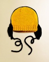 Keep your little one safe from the elements in this adorable, hand-knit headphone hat with logo detail on the back.Strings tie beneath chinAcrylicMachine washImported