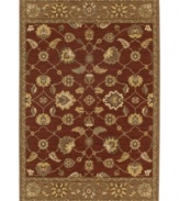 Intricate latticework is marked with antique-inspired florals and medallions in the Shropshire area rug from Karastan, offering a sophisticated, yet casual design for your floors. Crafted of rich New Zealand wool.