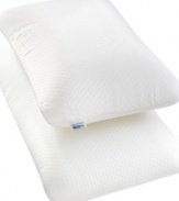 Uniquely designed, this Symphony Foam pillow from Tempur-Pedic offers special features for all sleep styles. One side features a gently arched design to provide additional head and neck support for back sleepers, the other side features a more traditional pillow feel for side sleepers and the special Tempur material provides pressure-relieving comfort all sleepers.