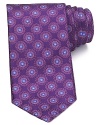 Canali invokes Eastern influence with a pattern of circular mandalas for an artful addition to your fine collection of ties.