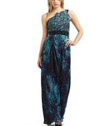 THE LOOKOne-shoulder stylePleated bodiceConcealed back zip closureBeaded at shoulder and waistTHE FITAbout 62 from shoulder to hemTHE MATERIALSilkFully linedCARE & ORIGINDry cleanImportedModel shown is 5'8½ (174cm) wearing US size 4. 