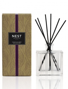Moroccan amber, sweet patchouli, eliotrope and bergamot are accented with a hint of eucalyptus. NEST Fragrances Reed Diffusers are carefully crafted with the highest quality fragrance oils and are designed to continuously fill your home with a lush, memorable fragrance. The alcohol-free formula releases fragrance slowly and evenly into the air for approximately 90 days. To intensify the fragrance, occasionally flip the reeds over. 5.9 oz. 