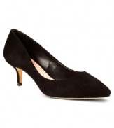 This little black shoe is an awesome basic to add to your collection. Vince Camuto's Goldie pumps feature a cute kitten heel that adds just a hint of height.