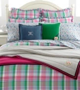 Pretty in plaid. Lauren by Ralph Lauren's Caitlin pleated bedskirt colors your world with a melody of uplifting hues in pure cotton.