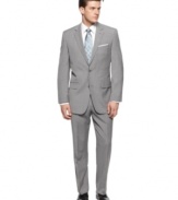 A must-have for every man, this grey striped suit from Michael Kors is ready for the office and beyond.