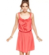 Commit to fresh-as-spring style in this dress from Wishes Wishes Wishes, where an assembly of ruffles cascade along the bodice of a dress of pretty hue.