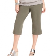 Pair the season's latest tees and tanks with INC's plus size capri pants-- they're must-have basics!