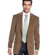 Instantly distinguish your casual wardrobe with this corduroy blazer from Lauren by Ralph Lauren.