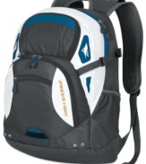 You're game for any challenge with confidence packed right in to this durable day pack. The large, multi-compartment design features a padded laptop sleeve, deluxe organizer and complete comfort build that throws you head first into the day with a fully-prepared promise. 5-year warranty.