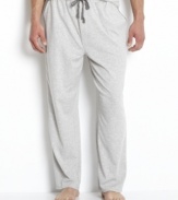 Pajama pants with the comfort of sweatpants-but a whole lot more style: Nautica Anchor Knit sleep pants made of cotton jersey with a touch of spandex for extra give.