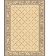 Make your patio more fashionable with this sophisticated rug from Safavieh. Designed for both indoor and outdoor environments, this welcoming piece adds warmth to any space. (Clearance)