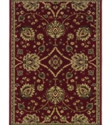The bold and the beautiful! With lush blooms and a rich cabernet shade, this plush rug from the St. Lawrence collection offers a perfectly modern take on traditionally elegant styling. Crafted of durable polypropylene for years of long-lasting beauty.
