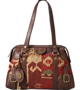 With earthy hues and adventure-chic notes, this tribal-inspired satchel from Fossil takes boho chic to a new world.