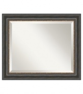 Capture the relaxed ambiance and incomparable charm of Italy's countryside with the Tuscan Rustic wall mirror. Beaded bronze trim separates the black wooden frame from beveled glass. A distressed finish commands attention in casual settings.