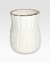 This elegant, stately piece is from a special collection commissioned by the U.S Senate for its gift shop. Reflecting the capitol's famed dome and rotunda, these fine porcelain pieces are sure to be cherished keepsakes for any architecture or history lover. Fine porcelainDishwasher safe6 highMade in USA