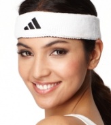For the active woman, this adidas headband is made with cotton terry for superb absorbency and comfort. Designed as reversible, for both home and away games.
