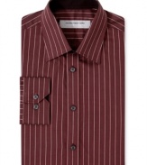 During the week or on the weekend, this slim-fit striped dress shirt from Marc New York will fit right into any situation.