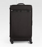 The perfect combination of fashion and functionality defines this durable microfiber suitcase, large enough to comfortable pack all of your travel essentials.Zip closureTop, expandable handlesExterior, interior zip pocketsFully linedMicrofiber18W x 32H x 12DImported