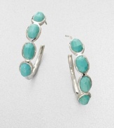From the Rock Candy® Collection. Four rich ovals of turquoise in a setting of sleek sterling silver.TurquoiseSterling silverLength, about 1.5Post backImported