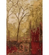 Featuring a lush, woodsy scene captured in beautiful brushstrokes, this Momeni area rug is a true Impressionist masterpiece. Every element is brought to life in a radiant color palette, hand-tufted in India from incredibly soft New Zealand wool.
