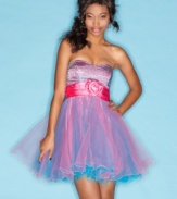 Get tulle-happy in this multicolor dream dress from Speechless that sports an extra-flirty skirt!