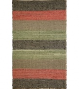 Olé! Spice up your decor with the gorgeously festive style of the Matador rug from St. Croix. Durable leather strips in earthy hues are meticulously hand woven with fine cotton strands, resulting in a beautiful, rustic texture and natural braided pattern that accents even the most eclectic decor.