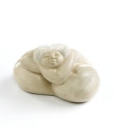 Turning stone to art, the creative minds of Leogane, Haiti carve and sand local soapstone into this womanly, one-of-a-kind paper weight. Put papers in their place or simply admire on a table or shelf. (Clearance)