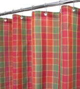 Featuring a classic checkered plaid, the Dorset shower curtain lavishes your bath in smart style. Its grommet top, weighted bottom and fast-drying, water-repellent fabric keeps your bath looking perfectly polished day in and day out. No liner needed.