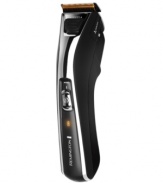 Put your best face forward. Everything you need for a close, professional trim that follows the curves of your face for impossibly-smooth results. Titanium-coated blades, a high-performance motor, an ergonomic design and endless accessories sets up shop right in the comfort of your home. 5-year warranty. Model HC5550B.