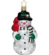 Swarovski crystals bring glittering wonder to this precious glass ornament from Inge-Glas. Crafted in Germany of the highest-grade, mouth-blown glass and hand-painted for exquisite detail, it truly is a timeless holiday heirloom.