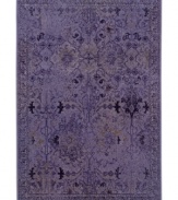 Distressed never looked so rich. The Revamp area rug from Sphinx takes a vintage-inspired damask motif and updates its heirloom appeal with modern, faded styling in bold violet. Created in the USA of ultra-tough, hard-twist polypropylene.