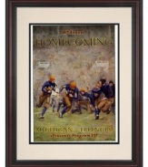 Make football history part of your home with a framed and restored program cover from the 1927 Michigan-Illinois game. The Illini pulled out all the stops at their 18th annual homecoming event, outscoring the Wolverines 14-0.