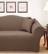 Give a new, sleek finish to your furniture. The Holden stretch slipcover from Sure Fit stretches over the broadest of arms and most unique furniture contours, providing a strong, glove-like fit.