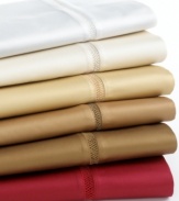 Smooth finish. Indulge in sumptuously soft, 600 thread count cotton sateen pillowcases designed by the leader in classic luxury, Ralph Lauren. Featuring stitch detailing and a rich palette to complement traditional decor and modern bedrooms alike.