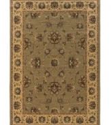 It's in the details. Teeming with tradition, this plush area rug from Sphinx features a design that comes alive with lush vines, blossoms and palmettes. Woven on the most advanced Axminster looms from only the finest materials, including premium New Zealand wool.