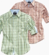 Prep him in plaid. He'll look good in this Nautica shirt no matter what he ends up doing during the day.