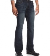 Lose a few inches on your fave pair of blues. These dark jeans from Ring of Fire slim you down in style.