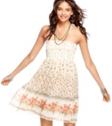 Pretty as a garden in bloom, this dress from American Rag taps into your love of feminine style! From the delicate floral print to the smocked bodice -- it's the ideal frock for sunny days!