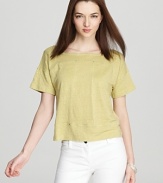 This breezy Eileen Fisher linen top is beaming with a sunshine-happy hue. Pair with white jeans and espadrilles for a warm-weather escape.