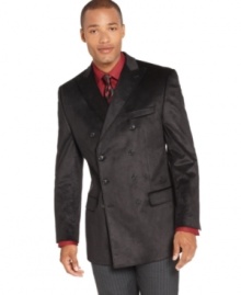 With a handsome finish, this blazer from Sean John instantly sets your dress wardrobe apart. With a handsome finish, this blazer from Sean John instantly sets your dress wardrobe apart.