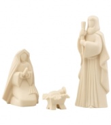 Lovely porcelain figurines of Mary, Joseph and Baby Jesus help you celebrate the season with a small reminder of that joyous night in Bethlehem. From Lenox.