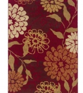 Meeting somewhere between modern and traditional, this Sphinx area rug features a bold floral motif that pops against a rich sangria-red ground. Pairing a hard-twist nylon construction with a special dyeing technique, this transitional piece is designed to recreate the look and feel of the finest antique rugs.