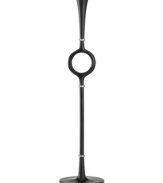 Definitely a highlight. This Design With Light candlestick from Dansk brings a little old-fashioned drama to your decor with its tall stature and sleek modern design in dark aluminum.