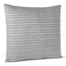 Bands of frayed cotton lend an organic, soft feel to this euro sham from Calvin Klein Home.