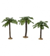 The perfect complement, this set of three palm trees adds some life and dimension to any Nativity scene.