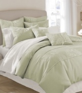 Featuring a smooth satin border and rounded corners, this solid white pickstitched quilt from L'erba will keep you cozy while also adding a sophisticated touch to your bed. Reverses to solid; envelope closure.