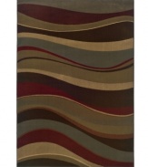 An undulating pattern replete with deep, saturated hues imbues your space with stylish sophistication. Woven from super soft polypropylene for superior stain resistance and durability, this magnificent area rug from Sphinx will maintain its lush texture and rich coloration for years to come. (Clearance)