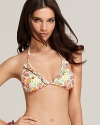 A whimsical floral print feels decidedly tropical on this Lilly Pulitzer bikini top.