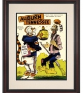 Start your own college football hall of fame with original cover art from the 1964 Auburn-Tennessee game. The Tigers outsmarted and outplayed the Vols, both in this unforgettable illustration and on the field.